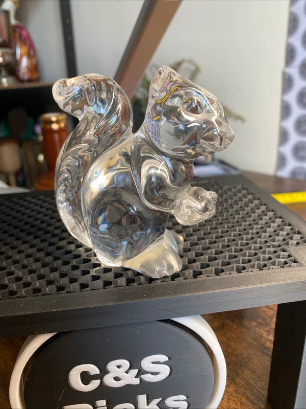 Vintage Princess House Pets 24% Lead Crystal Squirrel Figurine Paperweight Decor