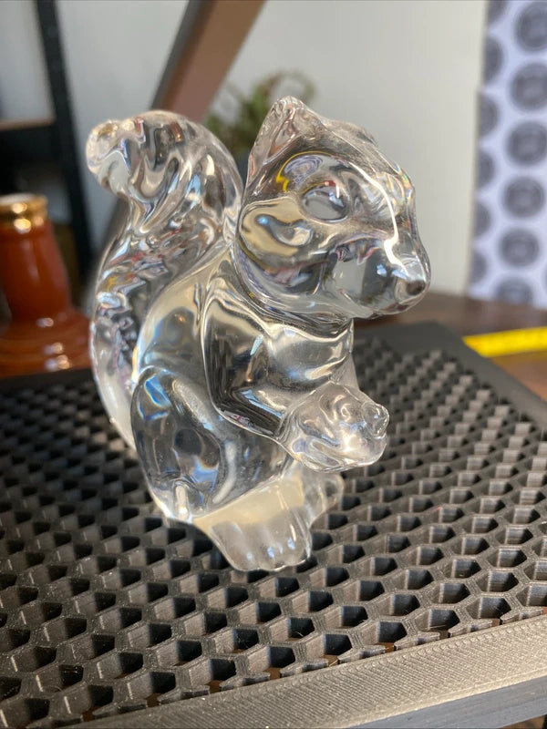 Vintage Princess House Pets 24% Lead Crystal Squirrel Figurine Paperweight Decor