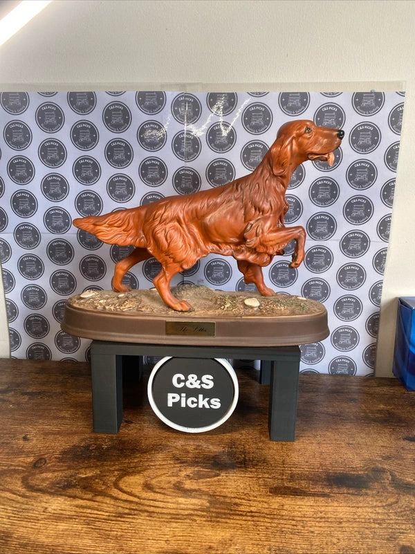 Vintage Beswick Red Setter On Plinth 1964 Large Porcelain Dog Figurine Rare