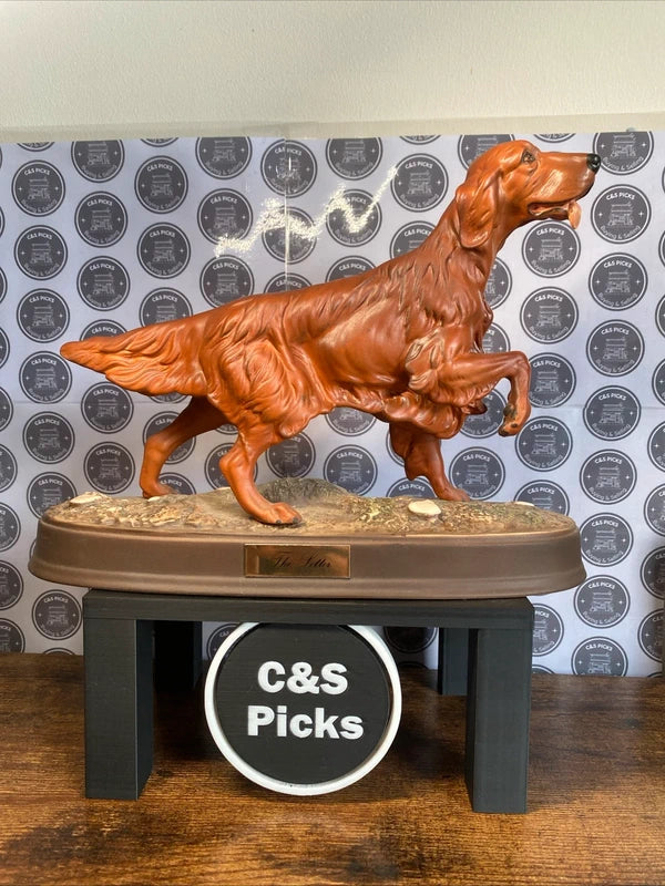 Vintage Beswick Red Setter On Plinth 1964 Large Porcelain Dog Figurine Rare