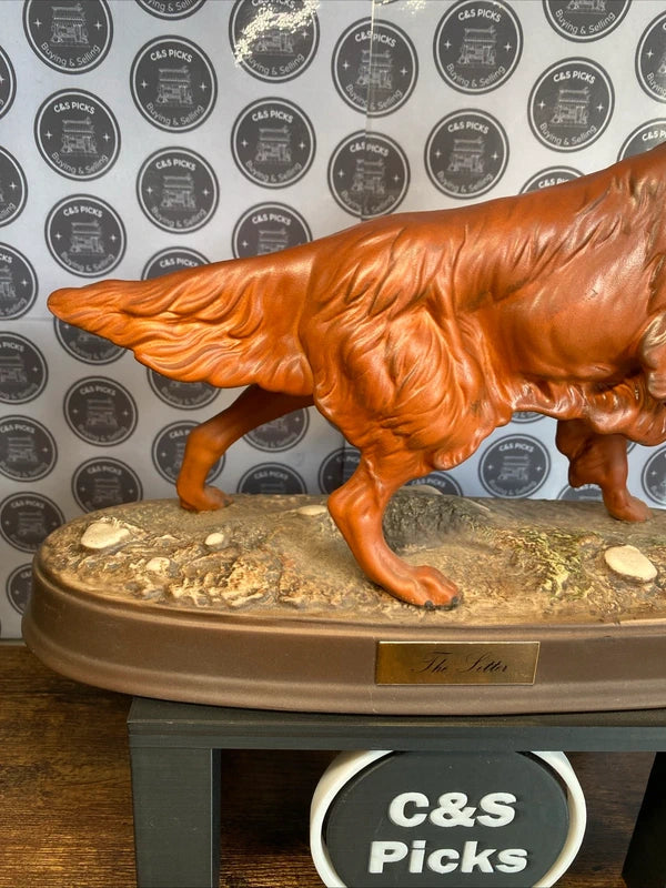 Vintage Beswick Red Setter On Plinth 1964 Large Porcelain Dog Figurine Rare