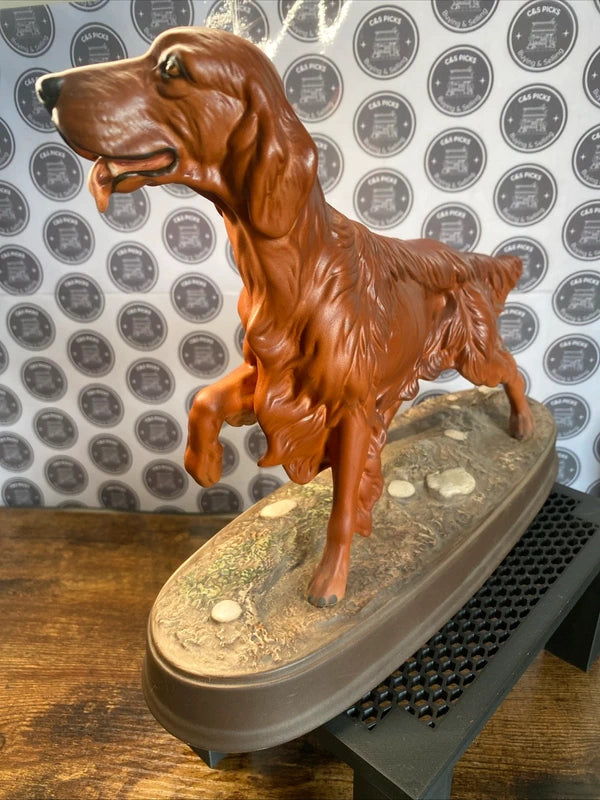 Vintage Beswick Red Setter On Plinth 1964 Large Porcelain Dog Figurine Rare
