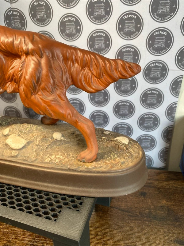 Vintage Beswick Red Setter On Plinth 1964 Large Porcelain Dog Figurine Rare