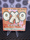 Vintage OXO Cubes Tin Fridge Magnet Advertising Kitchenalia Mancave Bar Retro