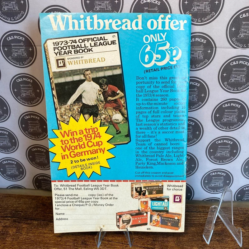 Vintage Manchester United Memorabilia 1973/74 Football Magazine Team Photo Rare