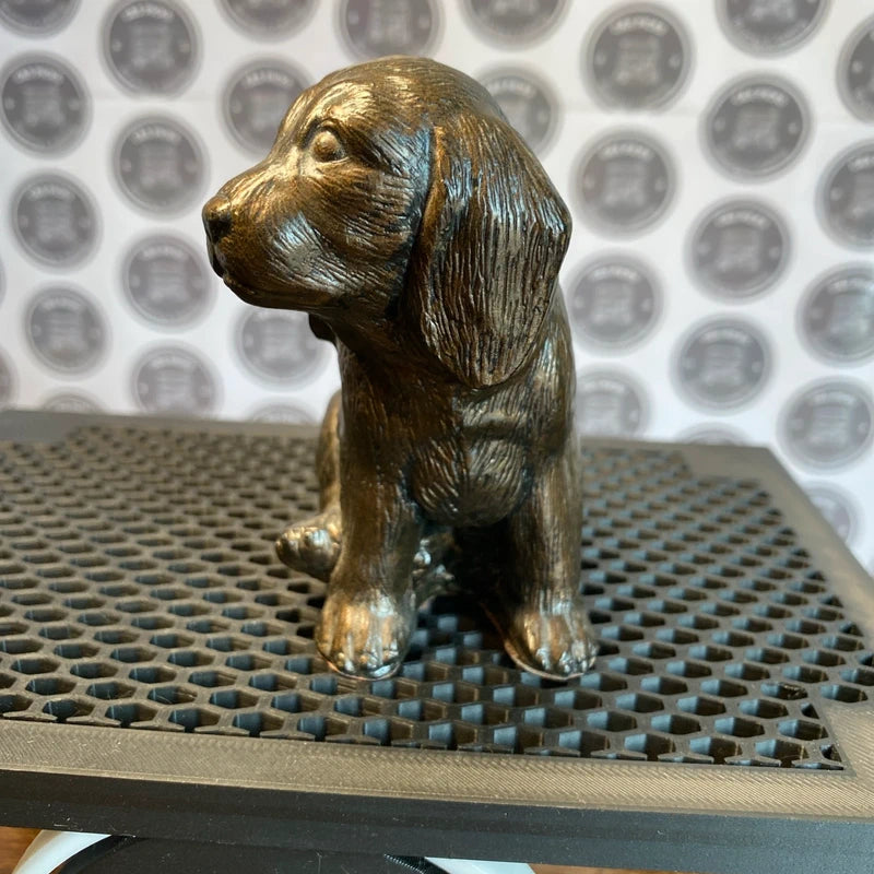 Vintage Handmade Stonecraft Puppy Dog Figurine Ornament Stoneware Country Decor
