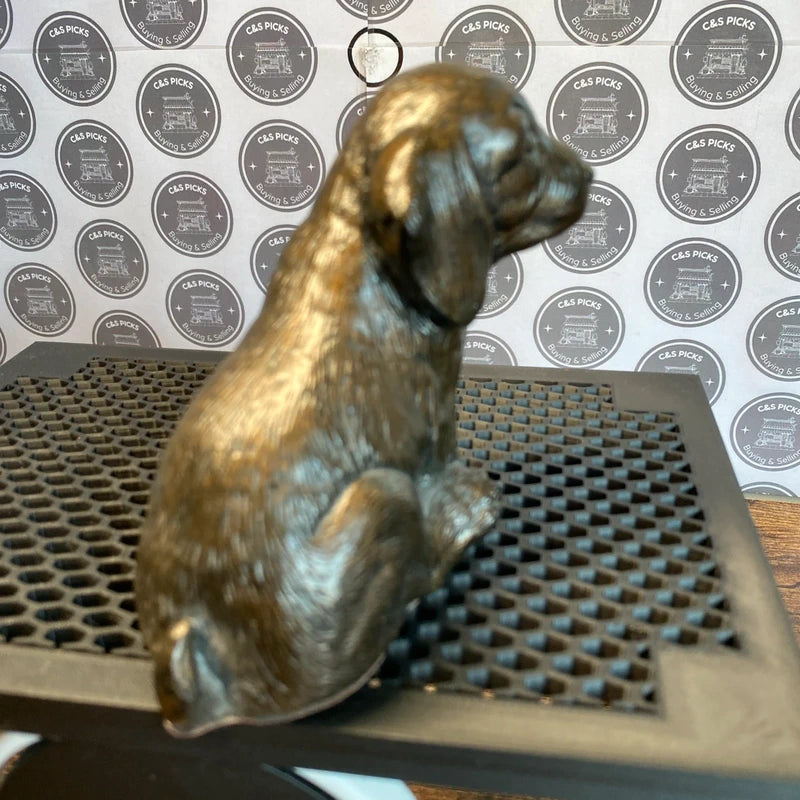 Vintage Handmade Stonecraft Puppy Dog Figurine Ornament Stoneware Country Decor