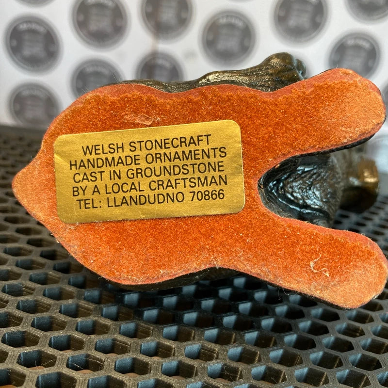 Vintage Handmade Stonecraft Puppy Dog Figurine Ornament Stoneware Country Decor