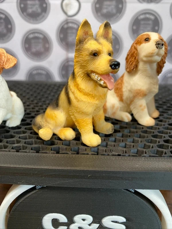 Bundle of Cute Dog Ornament Miniature Statue Cake Topper Decor Animal Figure Toy