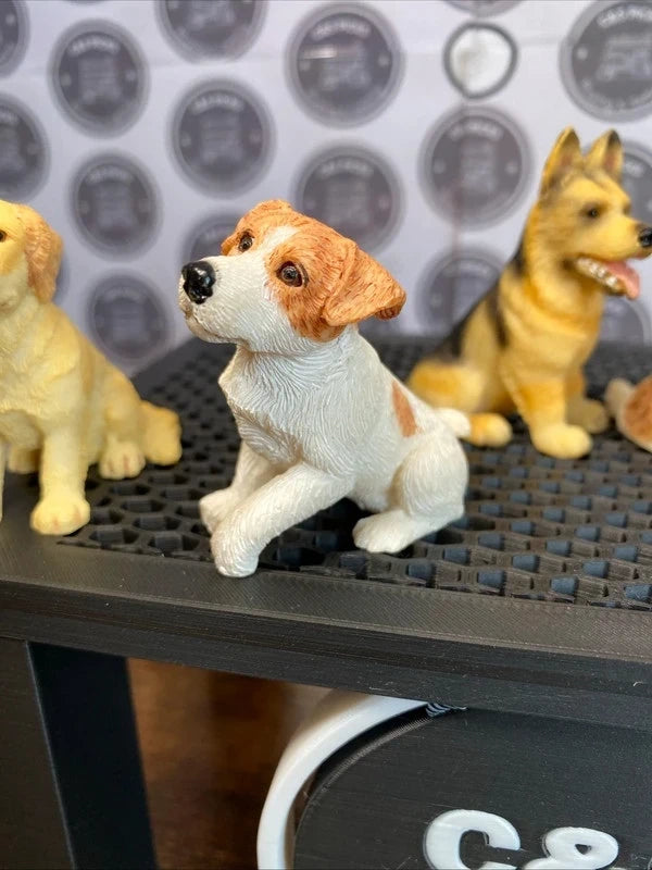 Bundle of Cute Dog Ornament Miniature Statue Cake Topper Decor Animal Figure Toy