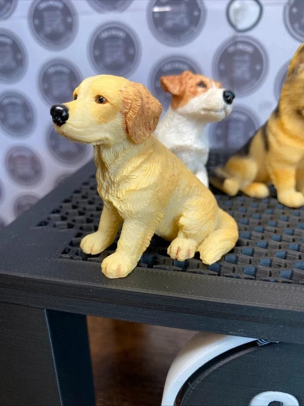 Bundle of Cute Dog Ornament Miniature Statue Cake Topper Decor Animal Figure Toy