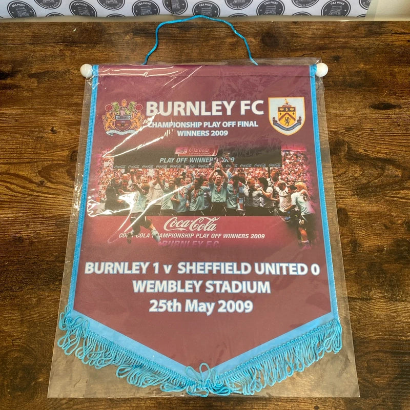 Burnley FC Championship PlayOff Final 2009 Winner Pennant Football Decor Mancave