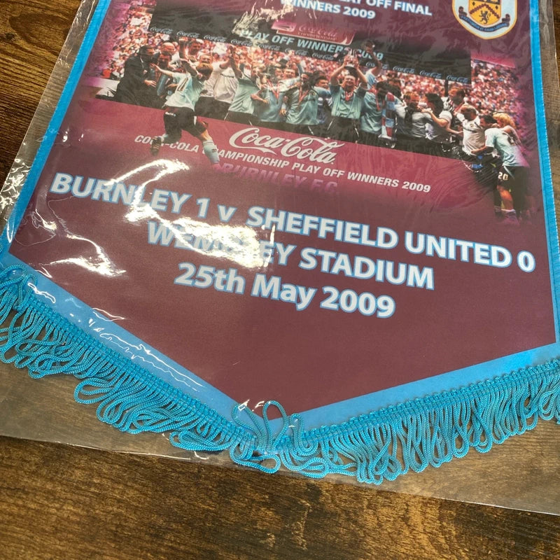 Burnley FC Championship PlayOff Final 2009 Winner Pennant Football Decor Mancave