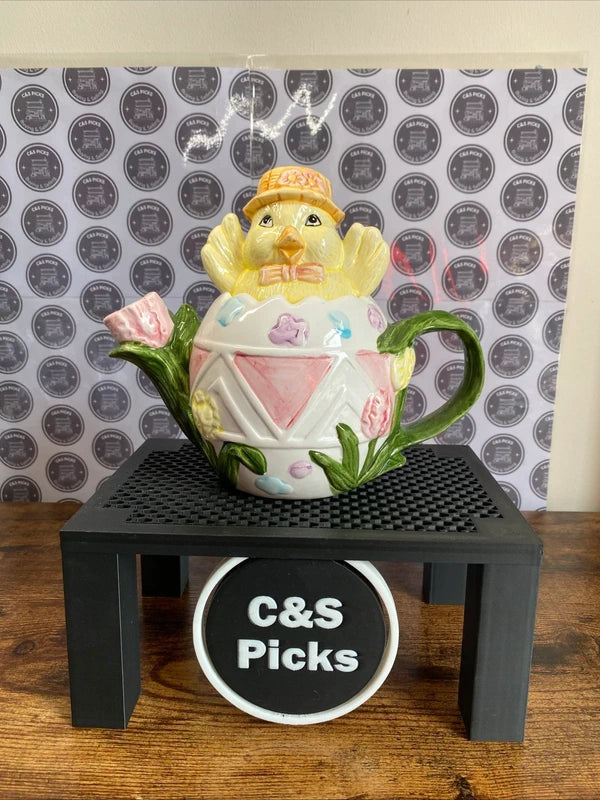 Vintage Easter Ceramic Teapot Chick in Egg Design Spring Kitchen Décor Cute Gift