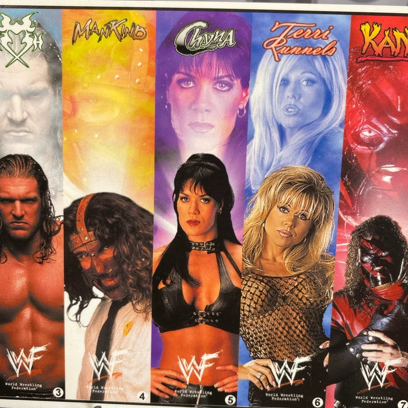 Vintage WWF Wrestling Postcard The Rock Tone Cold Kane Official Merchandise