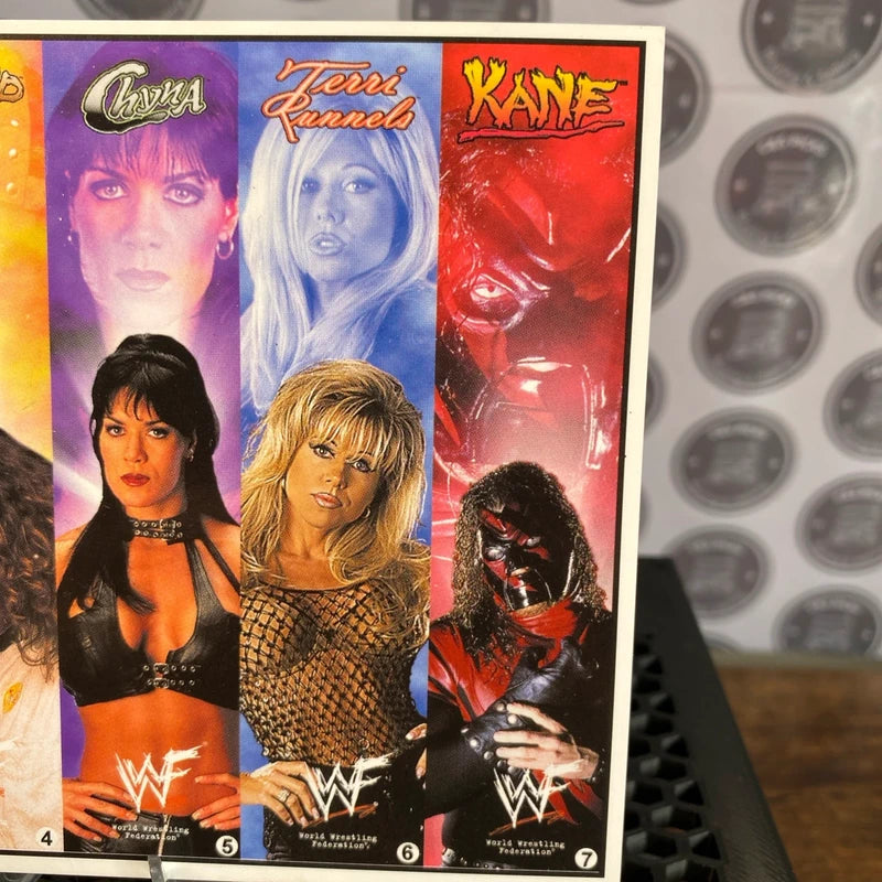 Vintage WWF Wrestling Postcard The Rock Tone Cold Kane Official Merchandise