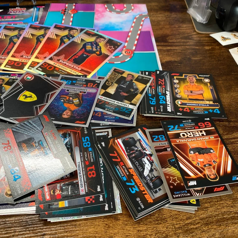Topps Turbo Attax Formula 1 2023 Bundle Job Lot 120 Cards Game Guide Jumbo Cards