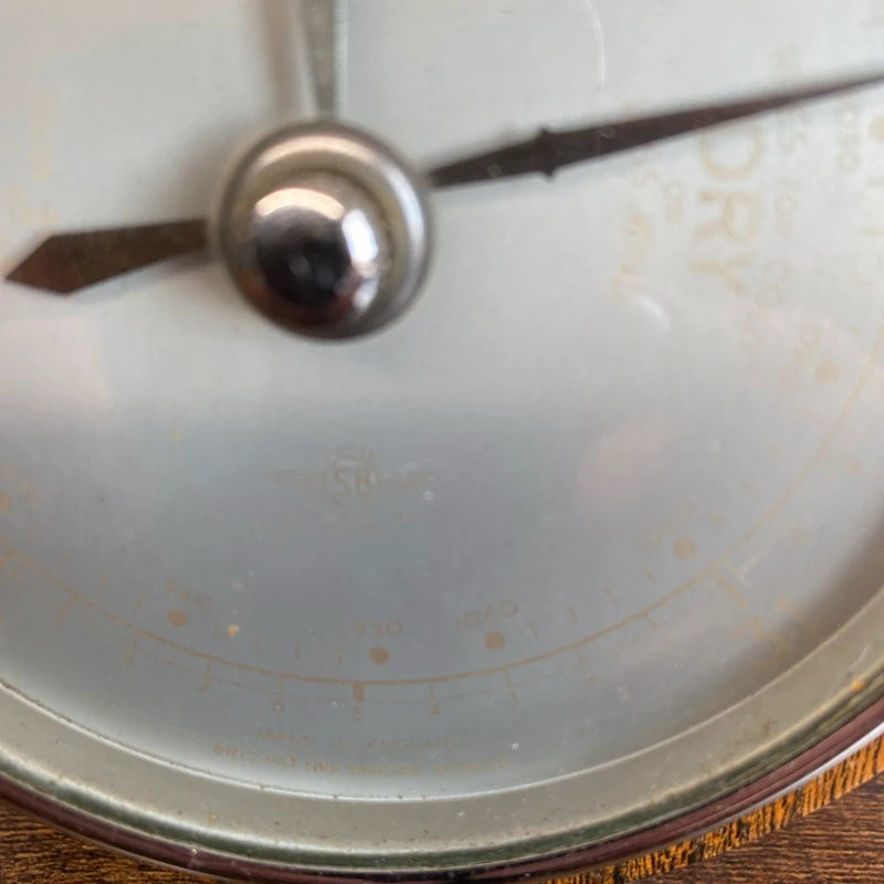 Vintage Shortland SB Barometer Thermometer Wood gift mancave bar country house