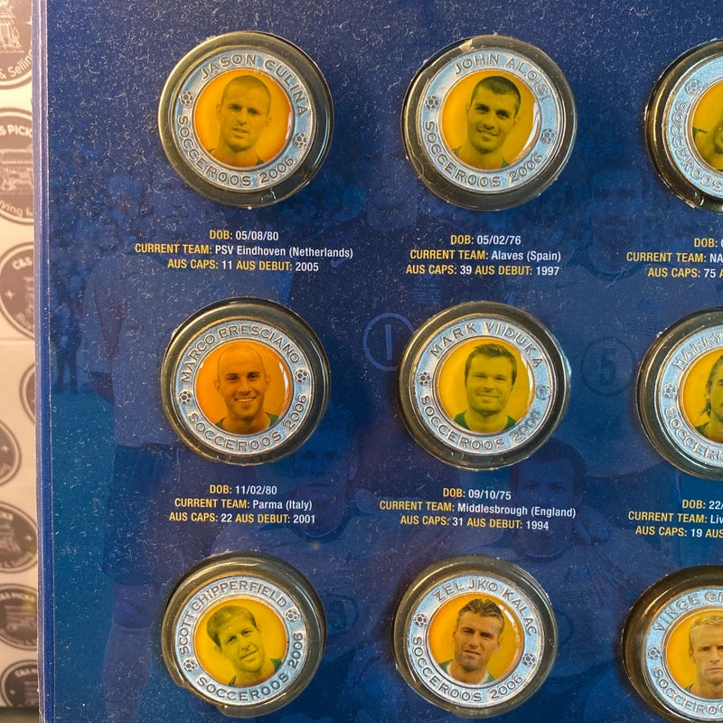 2006 Australian Socceroos Medallion Collection Set 15x World Cup Football issues
