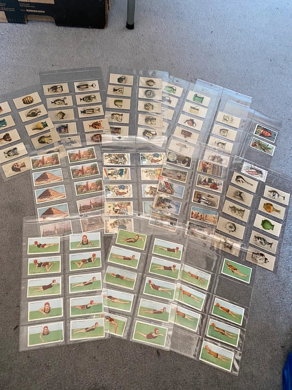 Big Vintage Bundle Joblot of Cigarette & Tetley Tea Cards In Binder Bar Mancave