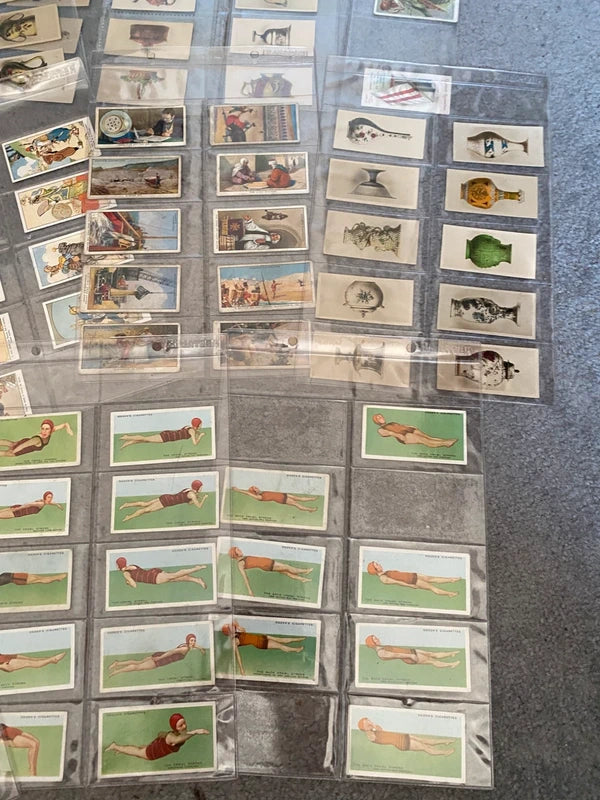 Big Vintage Bundle Joblot of Cigarette & Tetley Tea Cards In Binder Bar Mancave