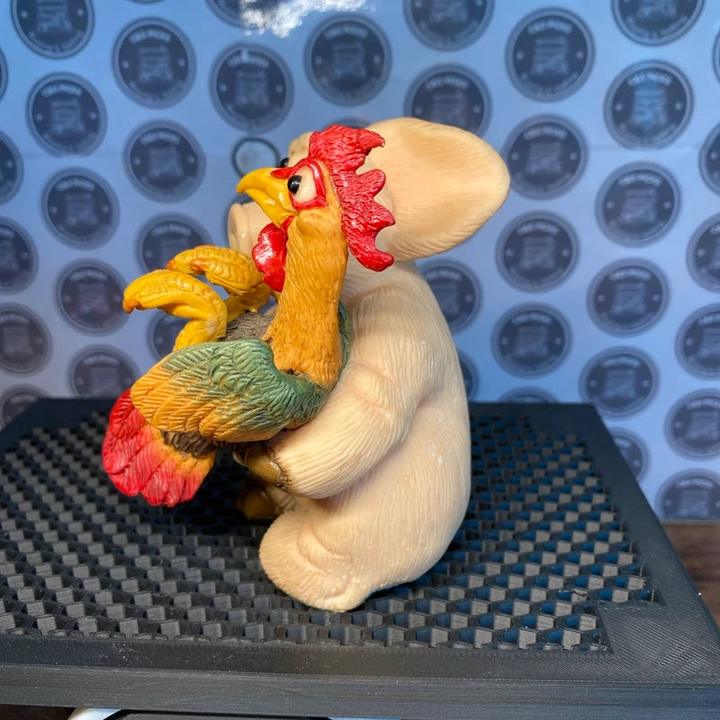 Vintage Piggin’ Friends Club Joining Piece Ornament Figurine Pig & Rooster Decor