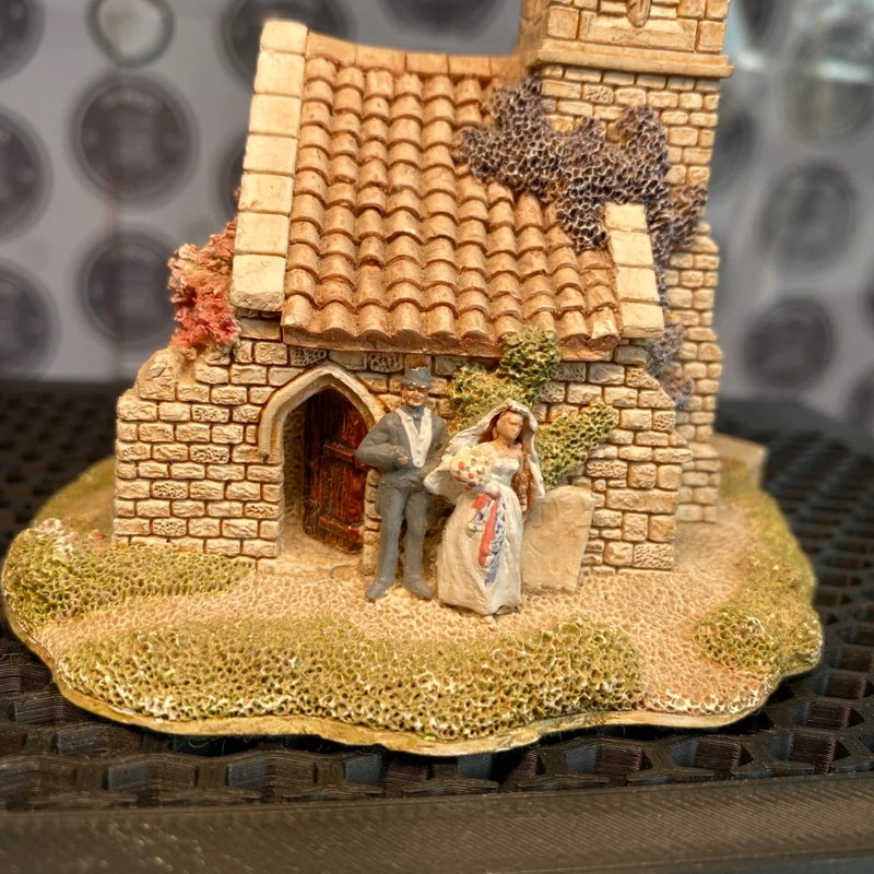 Vintage Lilliput Lane Wedding Bells Cottage Ornament Decor Quirky Wedding Gift