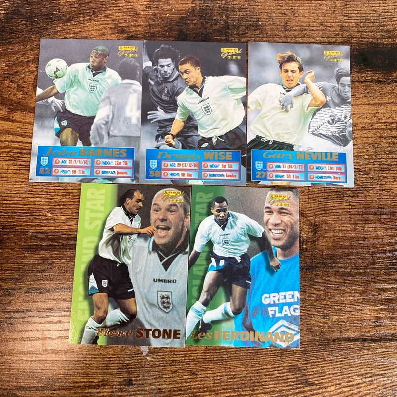 Vintage Panini Gold Collection 1996 Football Cards England Barnes Neville Wise