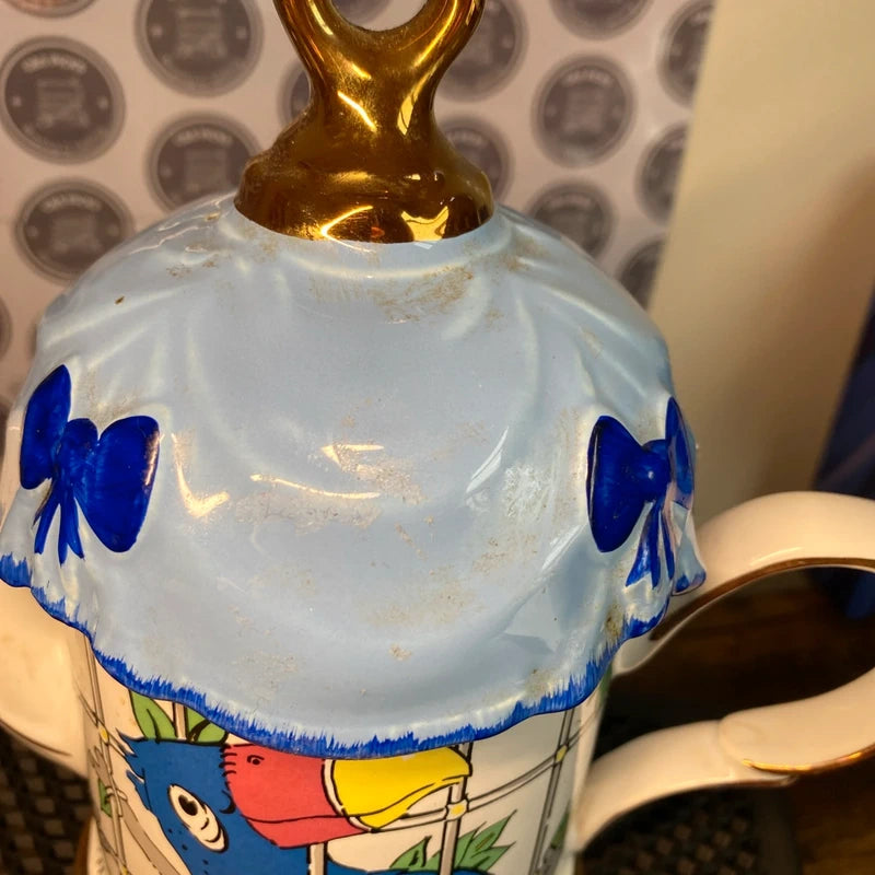 Vintage Price Kensington Parrot In Cage Teapot Rare 80s England Bird Home Decor