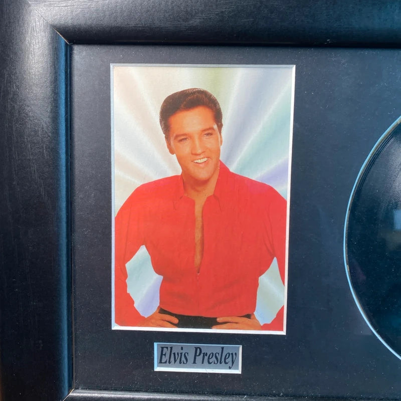 Vintage Framed Elvis Presley Photo & Record LP My Way RCA Mancave Bar Prop Decor