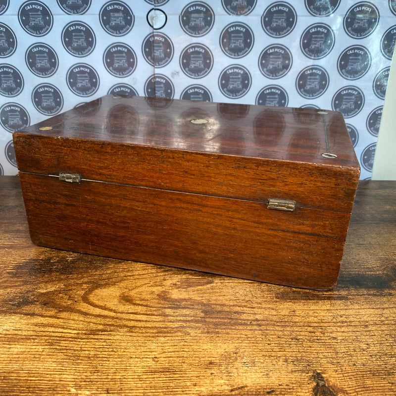 Vintage Rustic Wooden Treasure Chest Jewellery Box Trinkets Letter Storage Decor