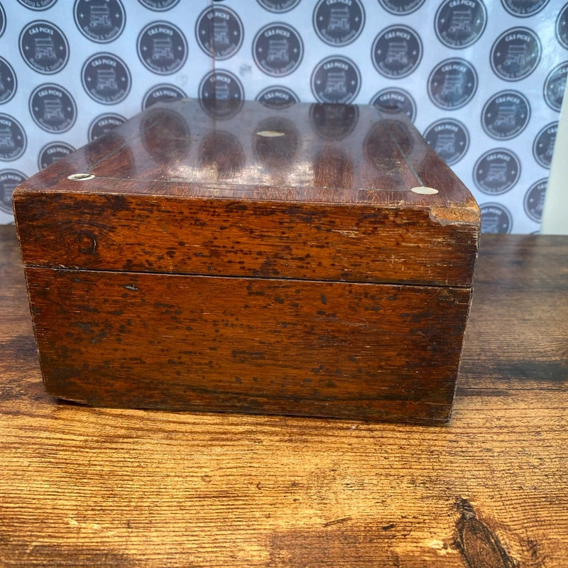 Vintage Rustic Wooden Treasure Chest Jewellery Box Trinkets Letter Storage Decor
