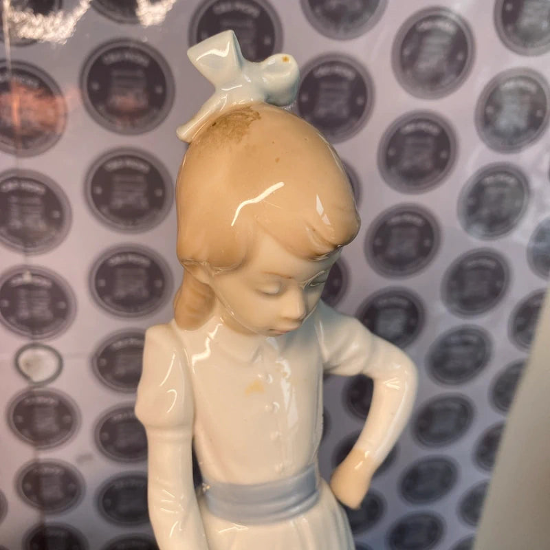 Vintage Pair of Nao Llardo Boy With Dog and Girl With Puppy Figurines Home Decor