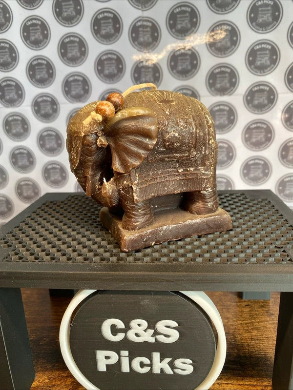 Vintage Hand-Carved Soapstone Elephant Figurine Sculpture Ornament Animal Decor