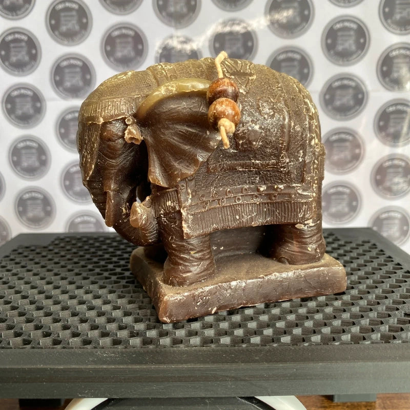 Vintage Hand-Carved Soapstone Elephant Figurine Sculpture Ornament Animal Decor