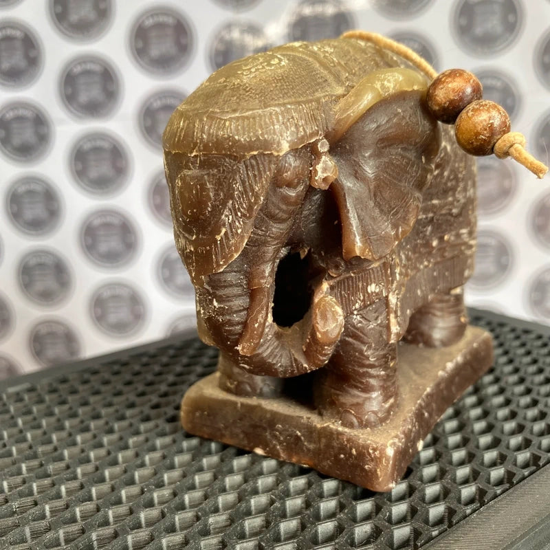 Vintage Hand-Carved Soapstone Elephant Figurine Sculpture Ornament Animal Decor
