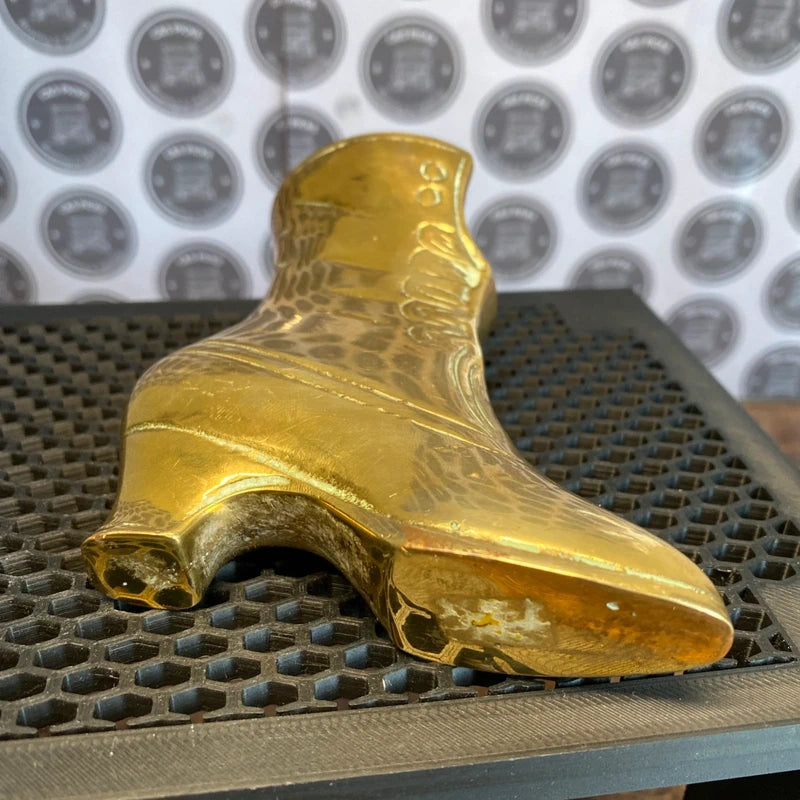 Vintage Brass Victorian Style Boot High Heel Vase Planter Decor Ashtray Shoe