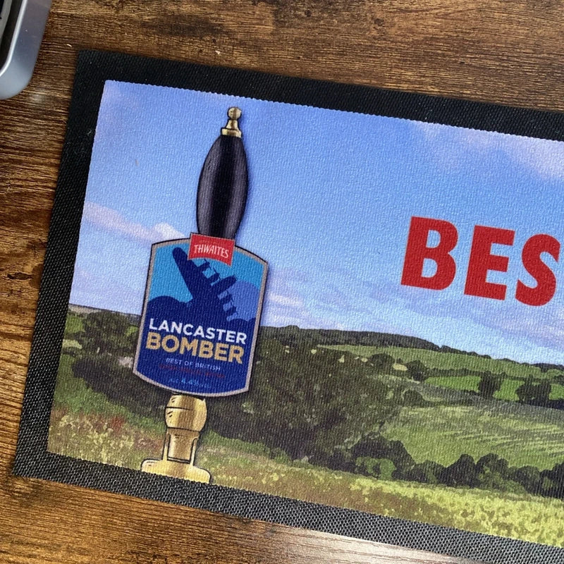 Lancaster Bomber Thwaites Best of British Rubber Beer Runner Bar Pub Mat Mancave