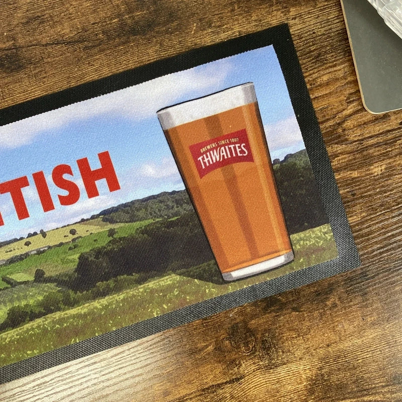 Lancaster Bomber Thwaites Best of British Rubber Beer Runner Bar Pub Mat Mancave