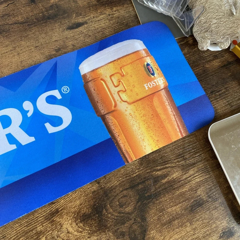 Fosters Lager Good Call Bar Runner Beer Drip Mat Large ManCave Home Bar Pub 80cm