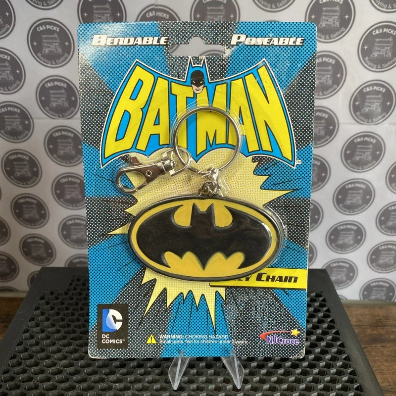 Batman Keychain Unisex Black Bat Character Bag Pendant DC Comics Keyring Gift UK