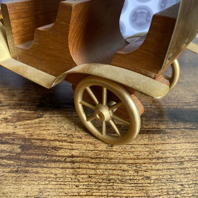 Vintage Wooden & Brass Antique Car Automotive Theme Desk Decor Mancave Bar Gift