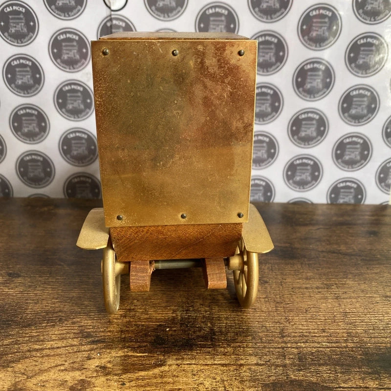 Vintage Wooden & Brass Antique Car Automotive Theme Desk Decor Mancave Bar Gift