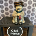Vintage Roy Kirkham Pottery Character Toby Jug Poorman Mancave Home Bar Man Cave