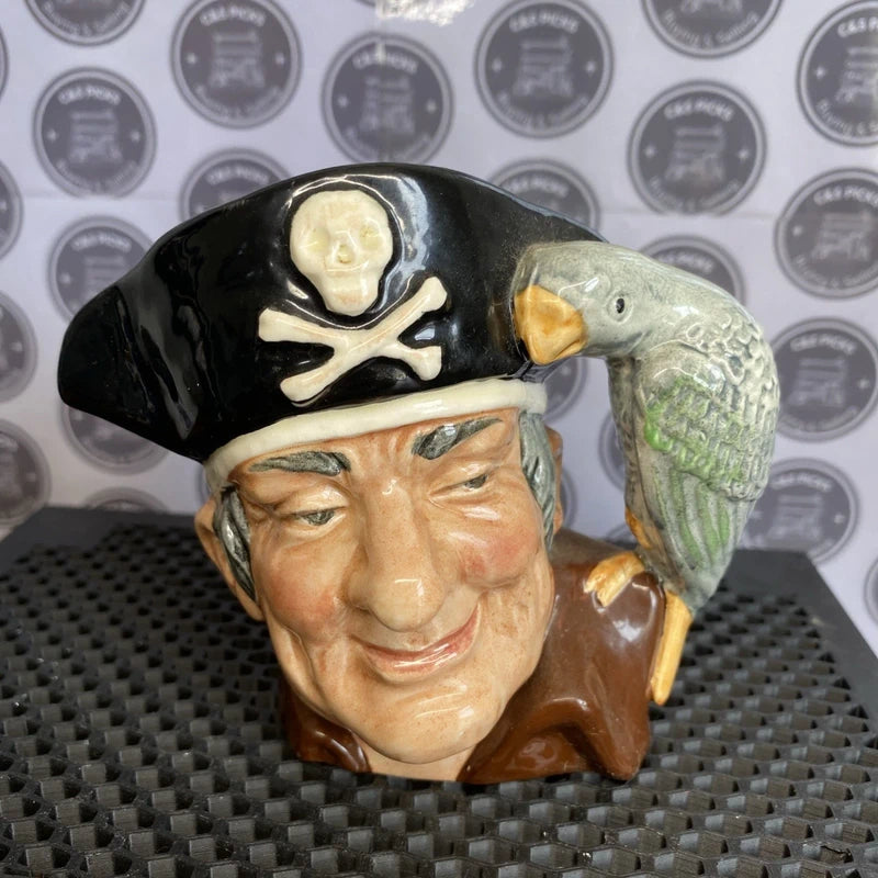 Vintage Royal Doulton Character Jug Long John Silver D6386 COPR 1951 Toby Mug