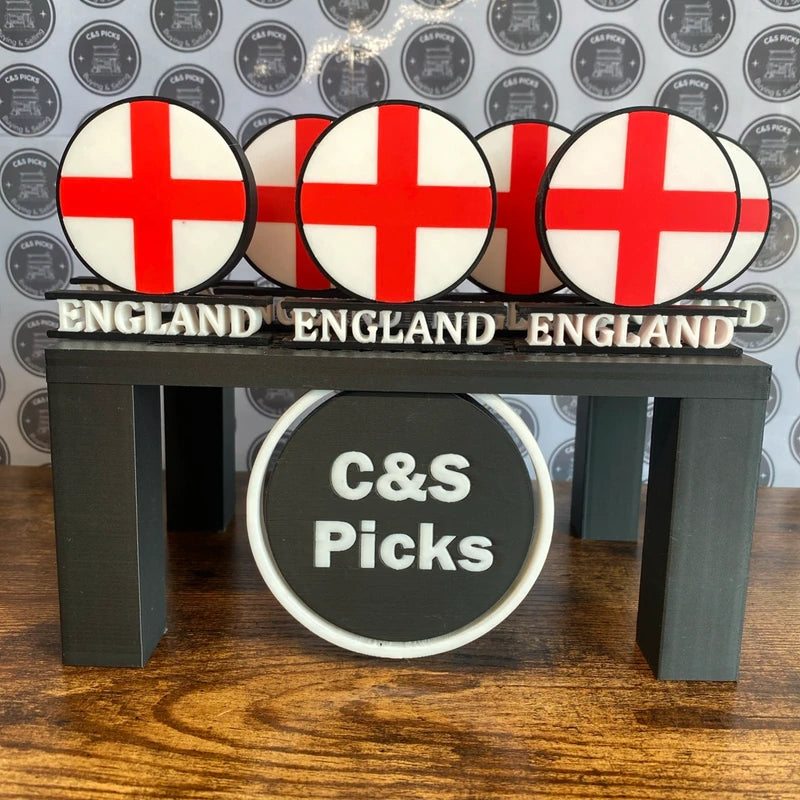 England Flag Statue Desktop Decor Patriot FIFA World Cup Souvenir Office Car UK