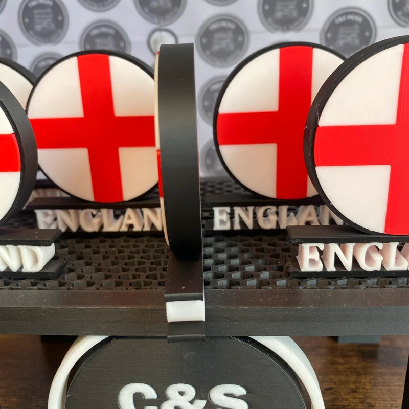 England Flag Statue Desktop Decor Patriot FIFA World Cup Souvenir Office Car UK