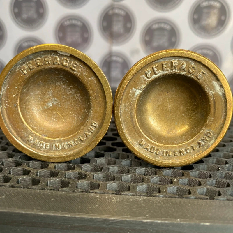 Vintage Peerage Brass Candlesticks Pair Mini Taper Holders Home Decor Prop