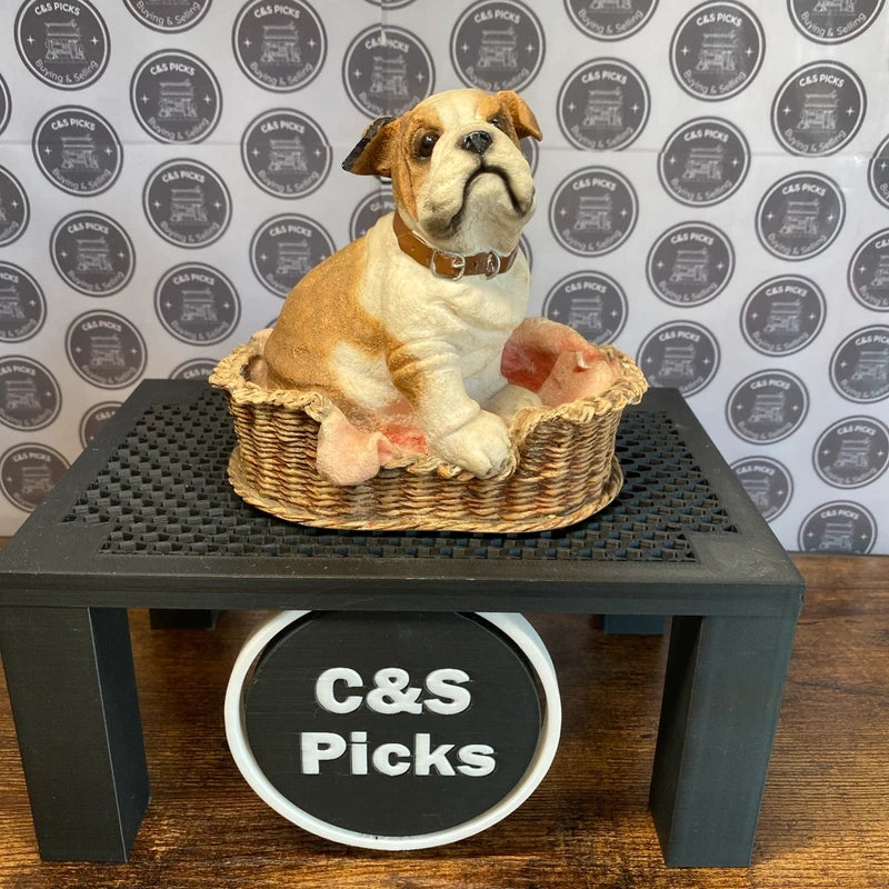 Vintage Leonardo Collection English Bulldog Dog Ornament Figurine Decor Mancave