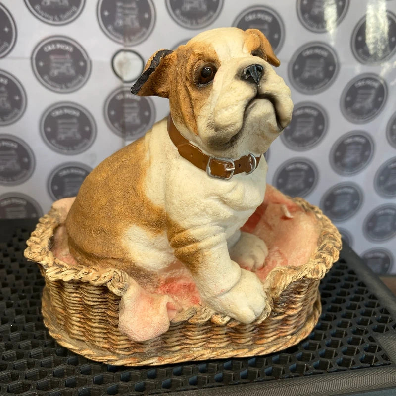 Vintage Leonardo Collection English Bulldog Dog Ornament Figurine Decor Mancave